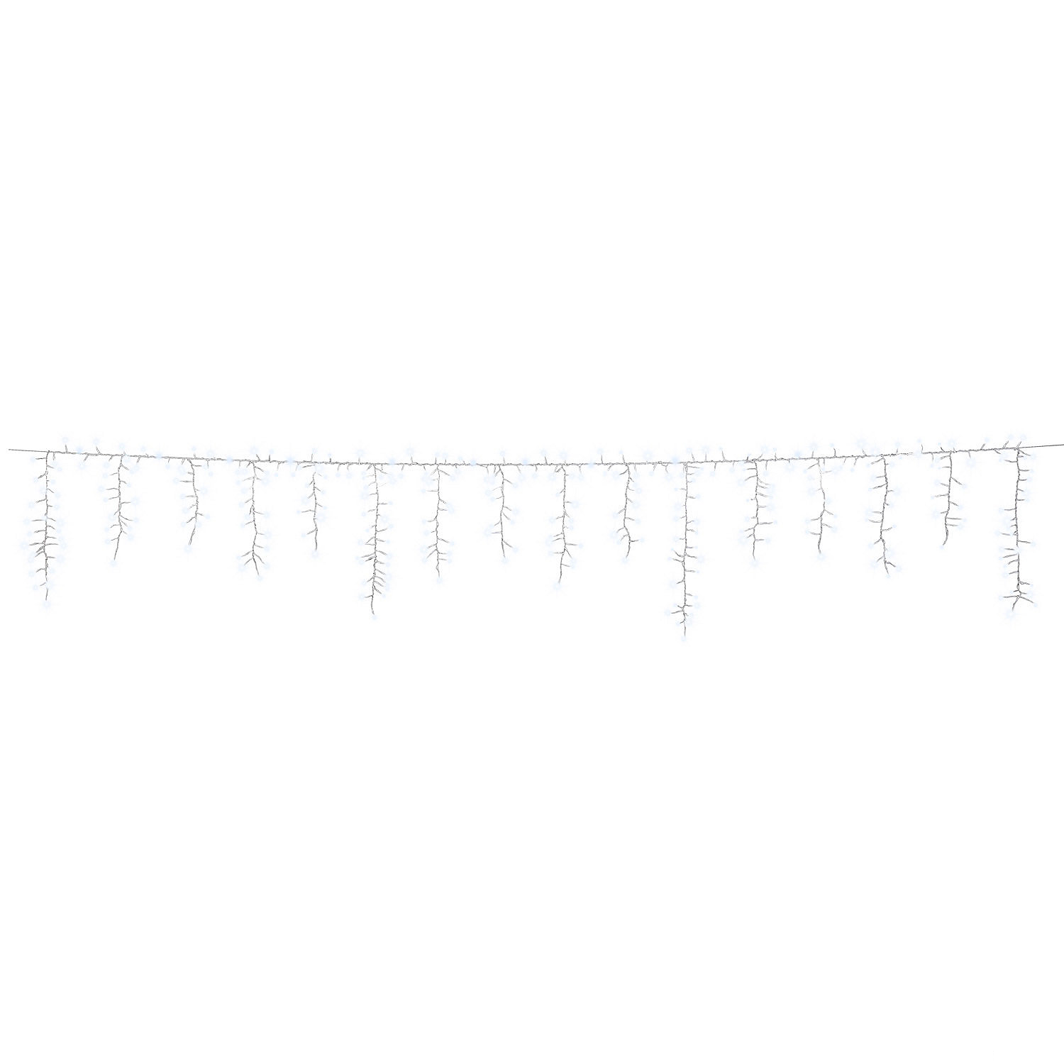 Lightshow Strands of MagicT Tangle-Free Cool White LED Light Icicle String Christmas Outdoor Yard Decoration 10 Ft.