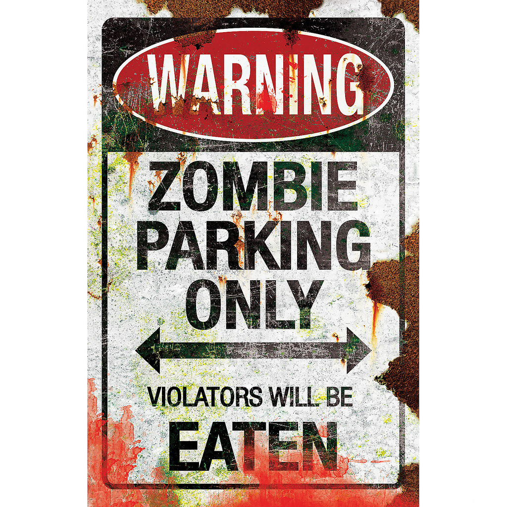 Metal Zombie Parking Sign