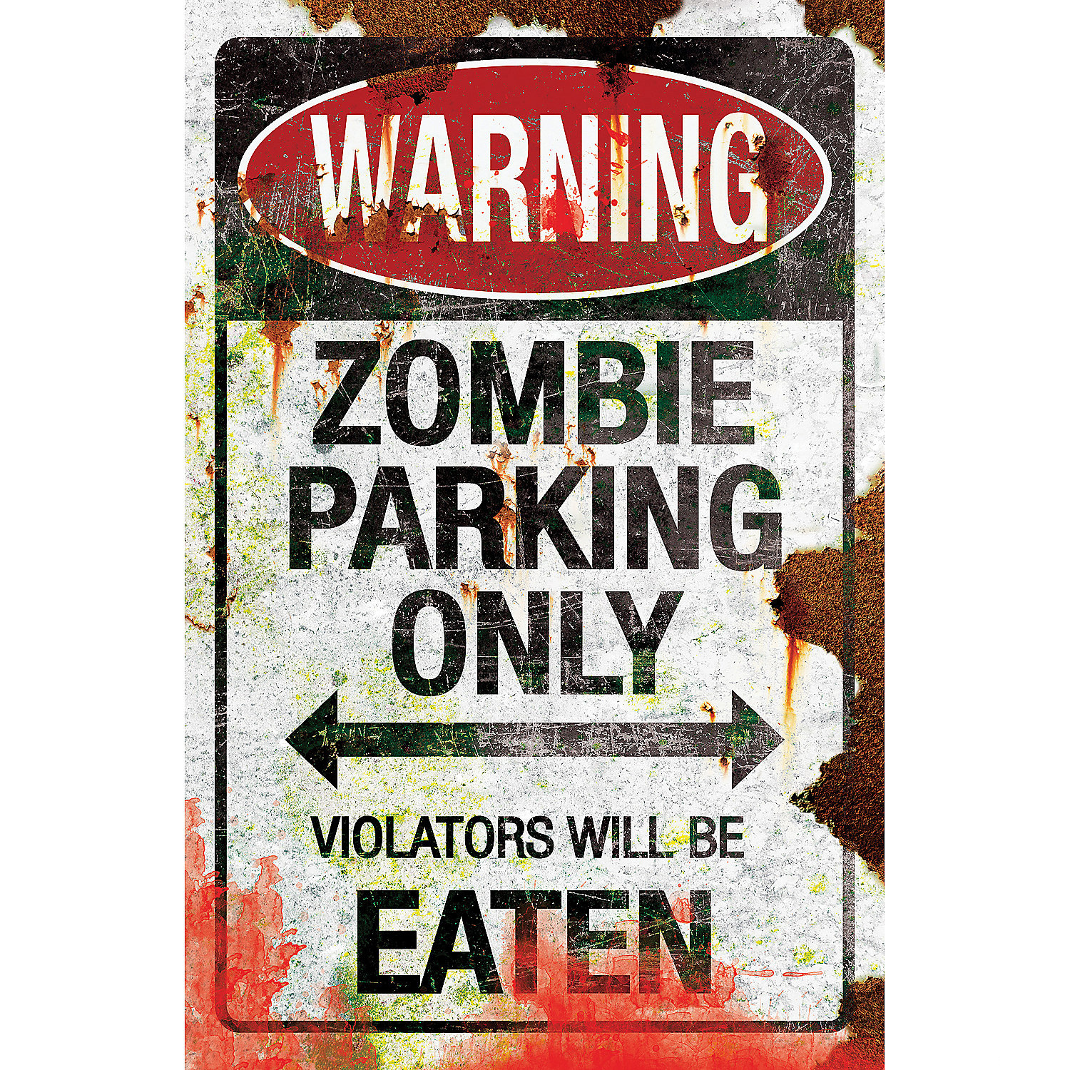 Metal Zombie Parking Sign