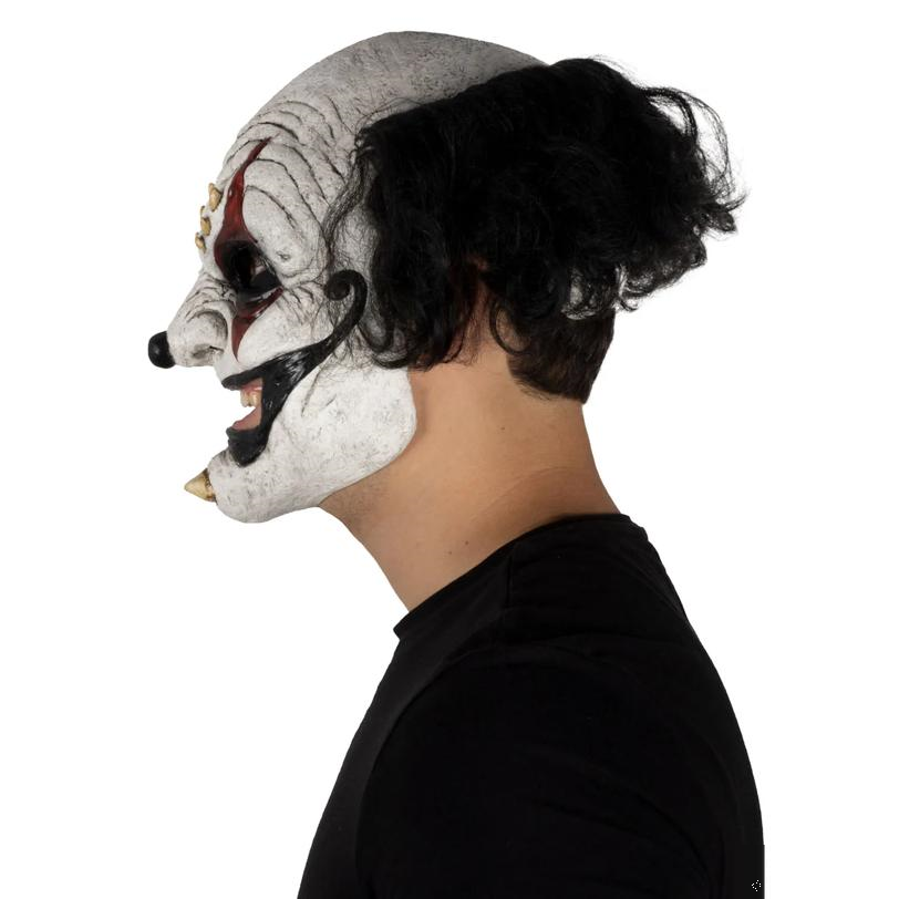 Adults Ghoulish Productions Clowns Prankster Black Clown Overhead Latex Mask - One Size