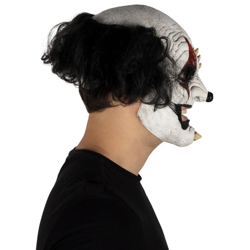 Adults Ghoulish Productions Clowns Prankster Black Clown Overhead Latex Mask - One Size
