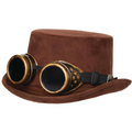 FAUX SUEDE HAT W/GOGGLES ADULT