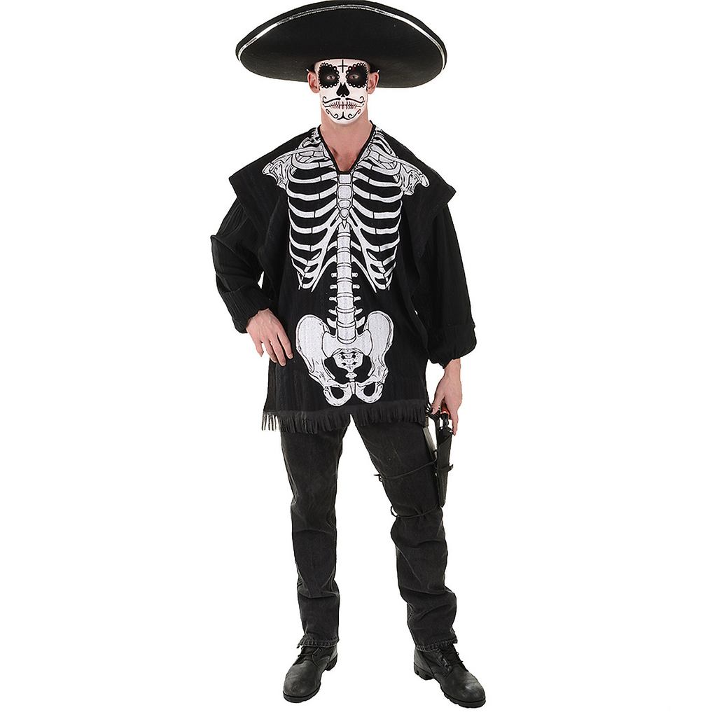 Men's Skeleton Serape Costume