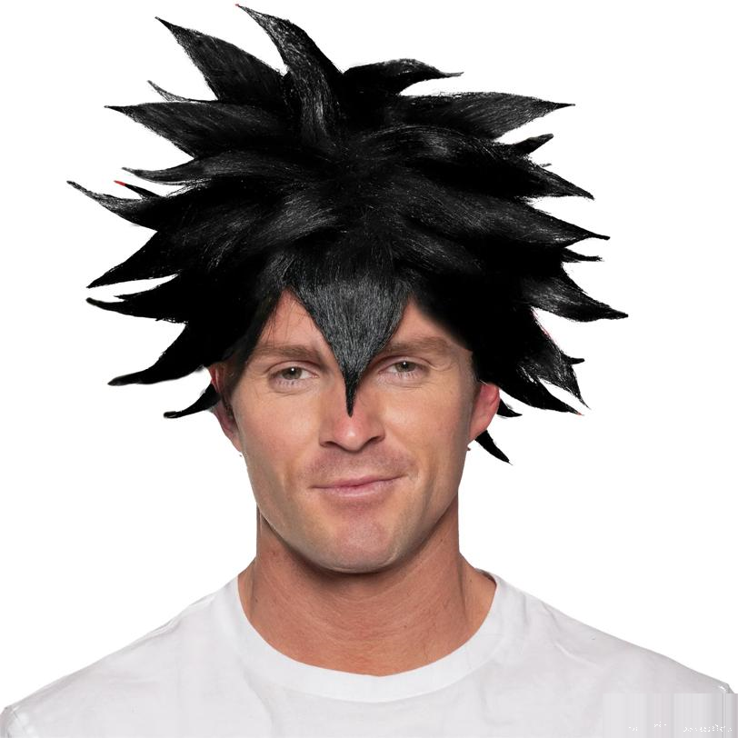 Adult Black Spikey Anime Wig