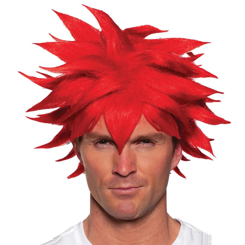 Adult Red Spikey Anime Wig