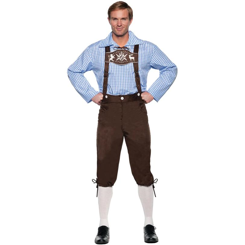 Deluxe Lederhosen Brown Adult Costume