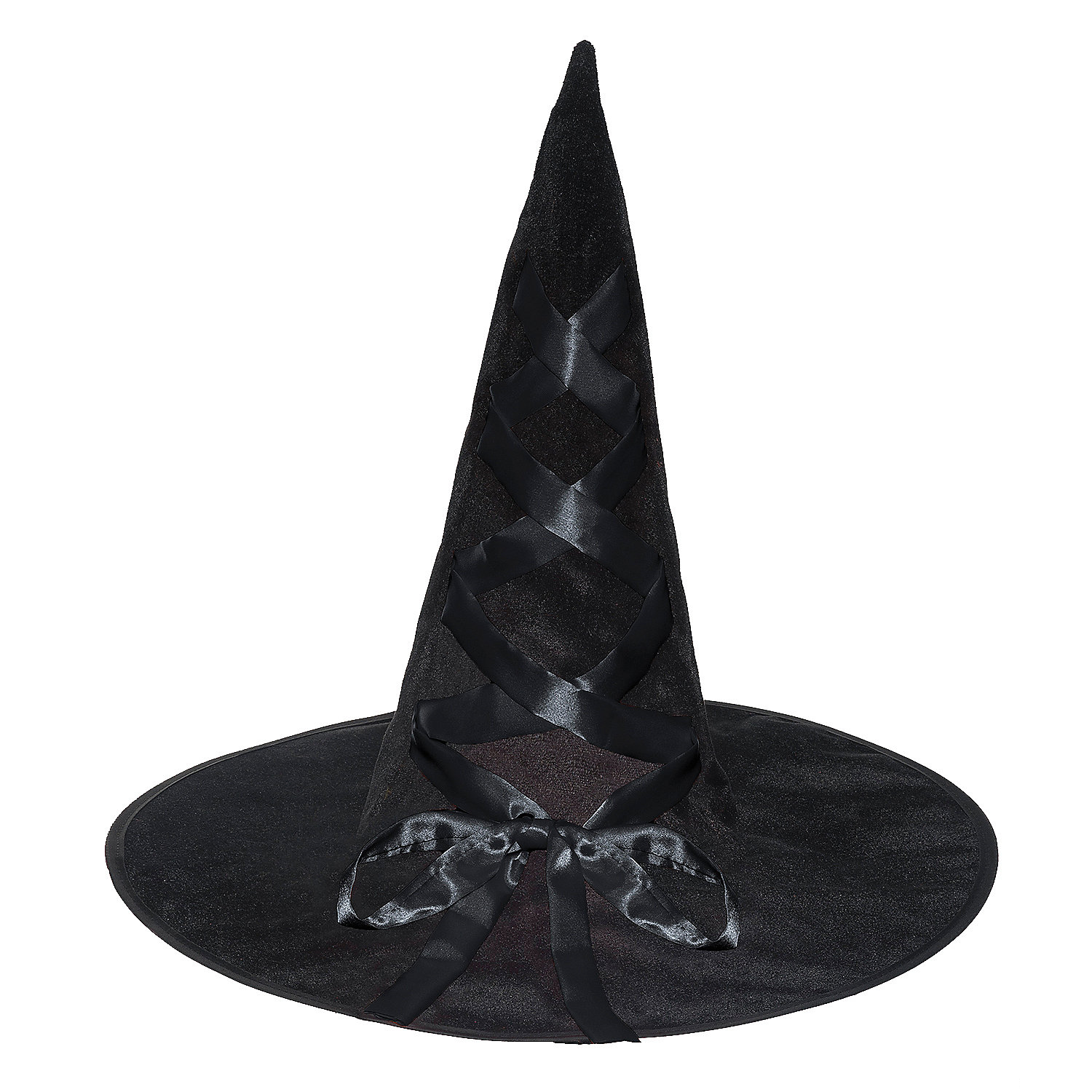 Witch Hat Ribbon Black Adult Costume Accessory
