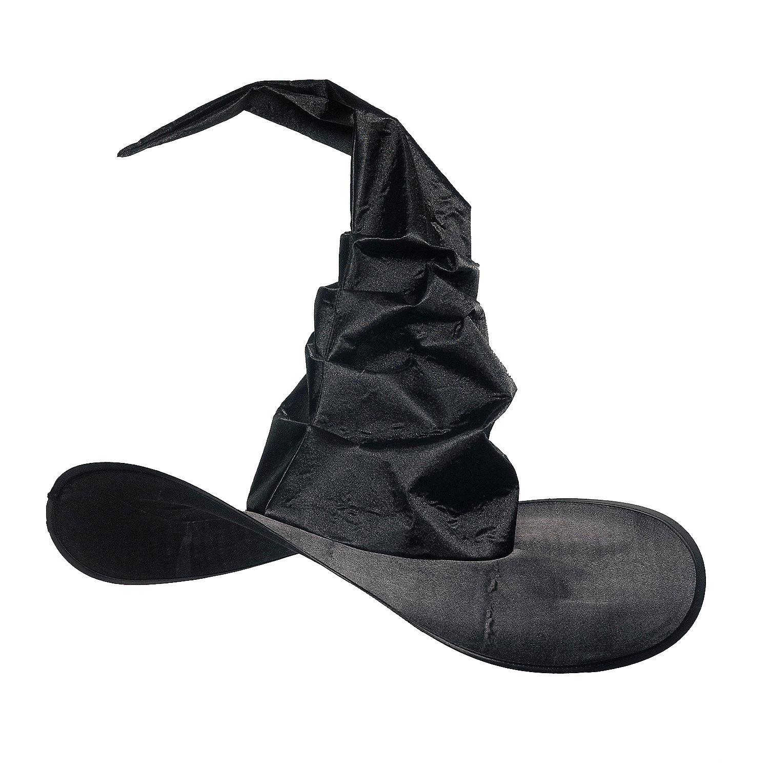 Witch Hat Curved Black Adult Costume Accessory