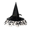 Witch Hat Deluxe Black with Veil Adult Costume Accessory