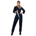 Women's Blue Horror Jumpsuit Costume