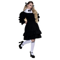 Adults Anime Character Black Layered Bib Dress Costume