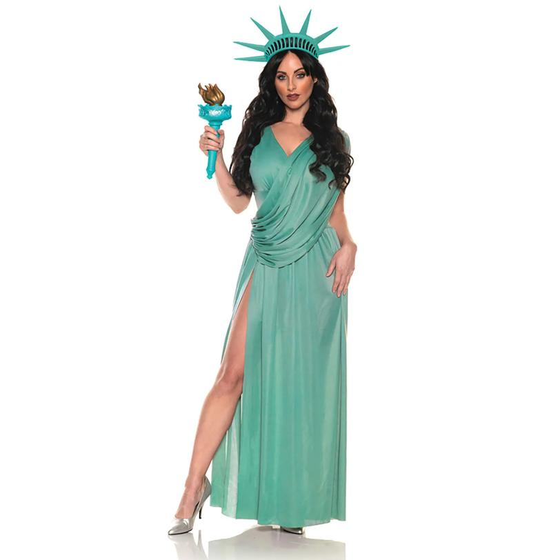 Adults Liberty Dress Costume with Crown