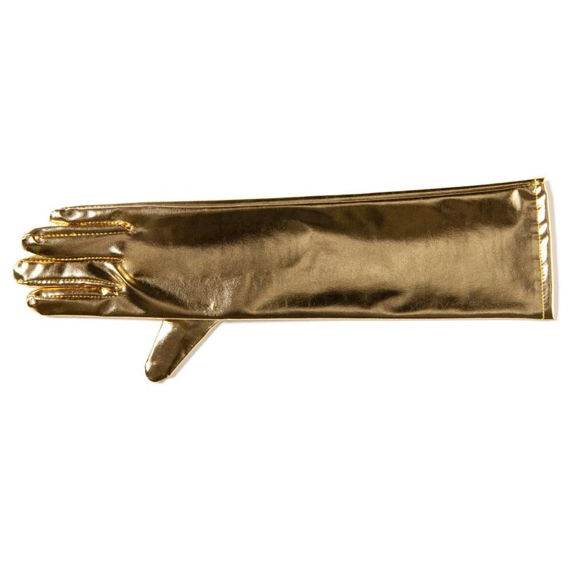 Underwraps Costumes Adults Metallic Gold Elbow-Length Gloves - One Size
