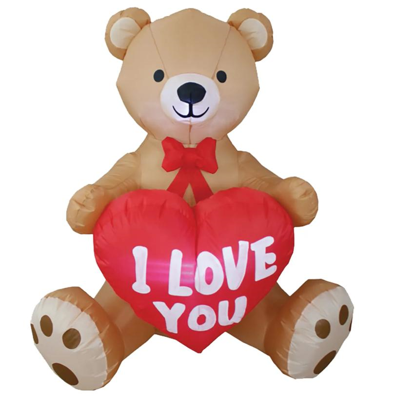 I Luv U Bear Inflatable 4 Ft