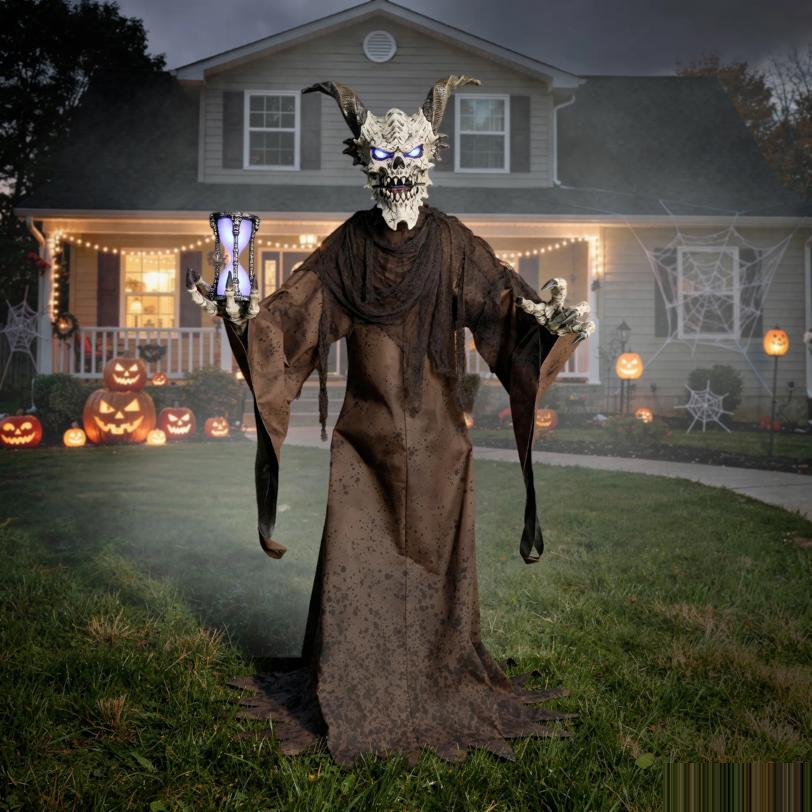 7 Ft. 9" Animated Light-Up The Time Demon Halloween Decoration
