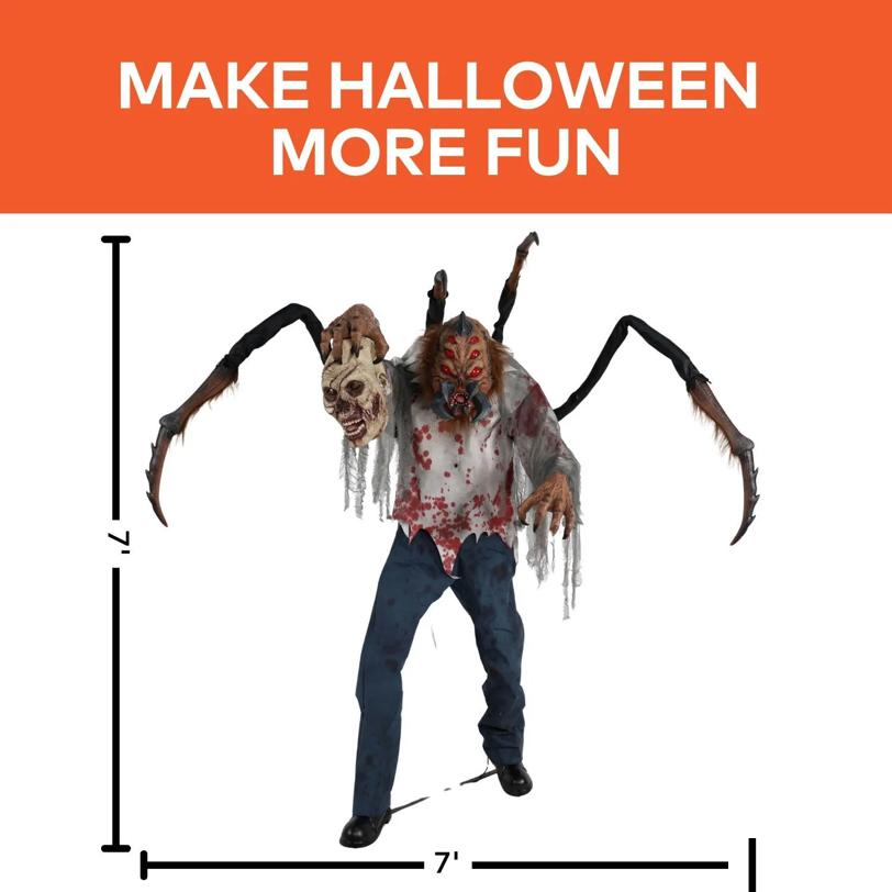 6 Ft. 10" Animated Spider Monster Dr. Fangor Halloween Decoration