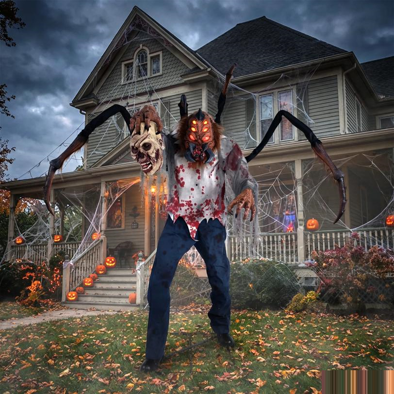 6 Ft. 10" Animated Spider Monster Dr. Fangor Halloween Decoration