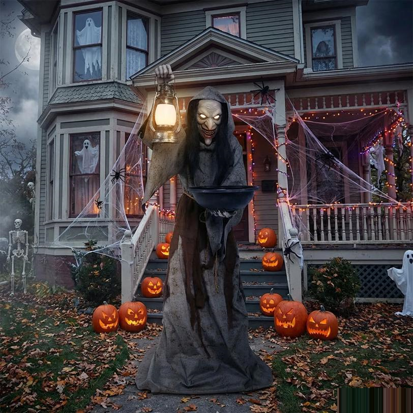 6 Ft. Animated Light-Up Mildred the Wicked Witch Halloween Decoration
