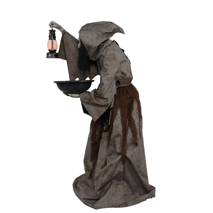 6 Ft. Animated Light-Up Mildred the Wicked Witch Halloween Decoration