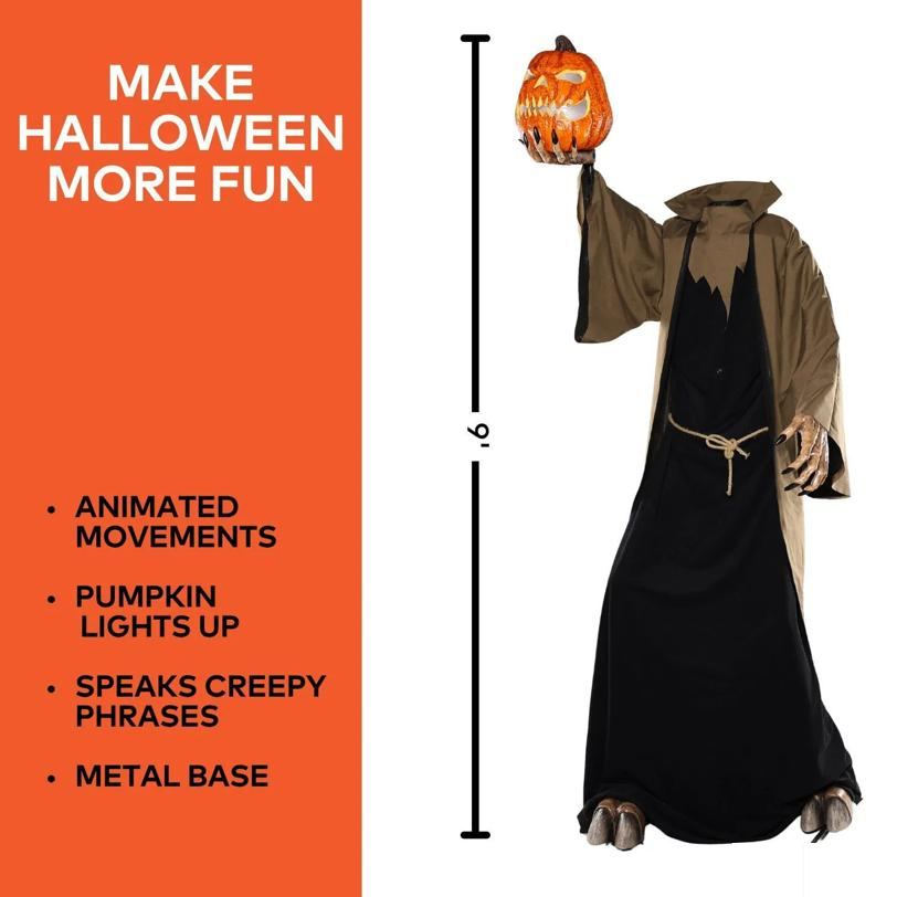 9 Ft. Animated Light-Up Night Dweller Halloween Decoration