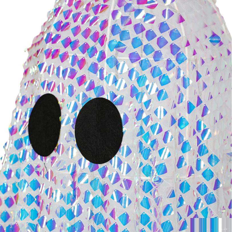 32 1/4" Short Disco Mosaic Ghost Halloween Decoration