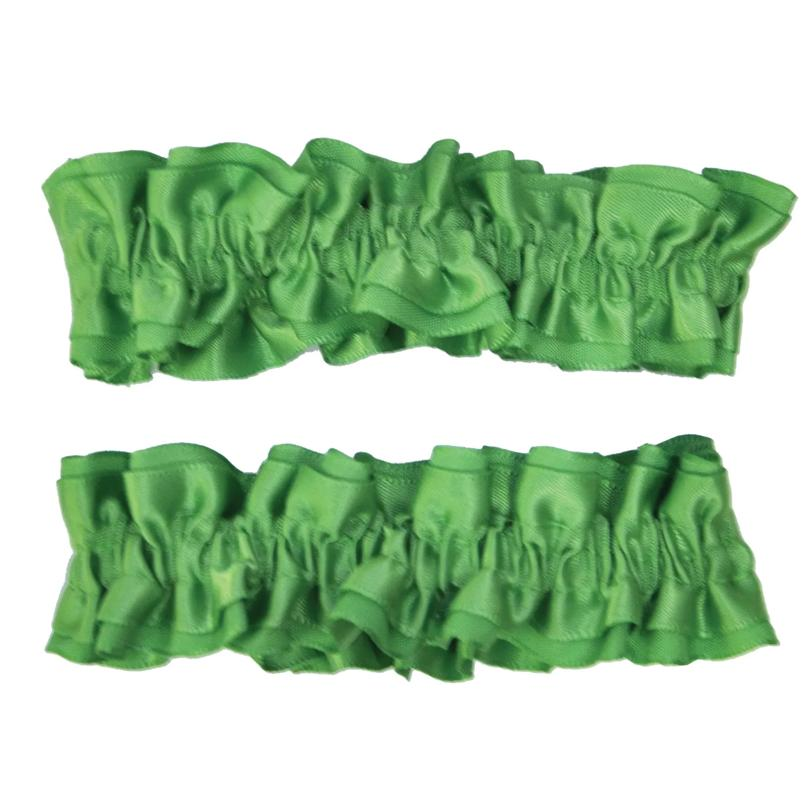 Green Armband Garters Pair