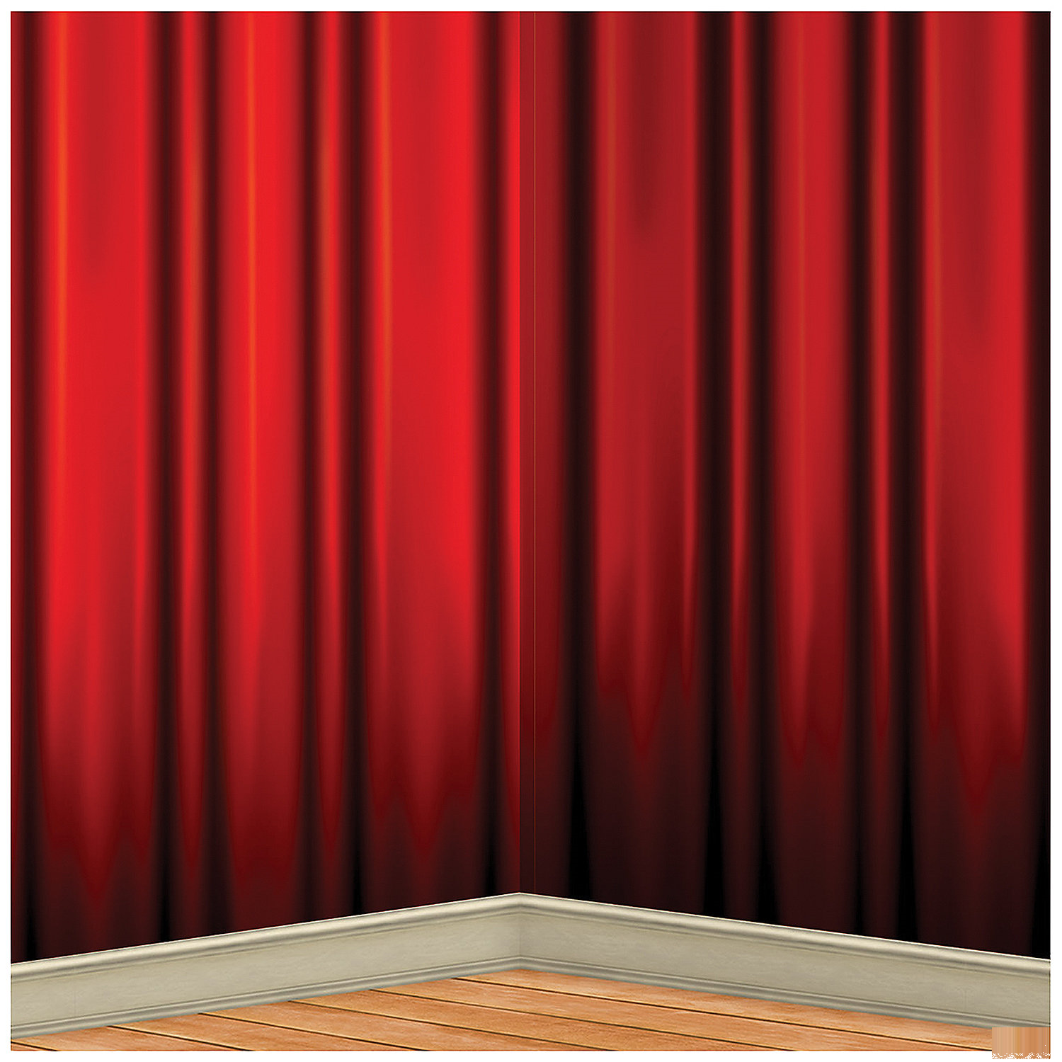 RED CURTAIN BACKDRP 4ft X 30FT