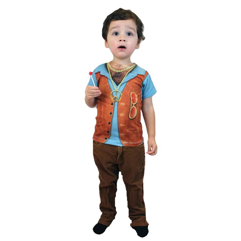 Boy's Hairy Chest Hippie Child Costume