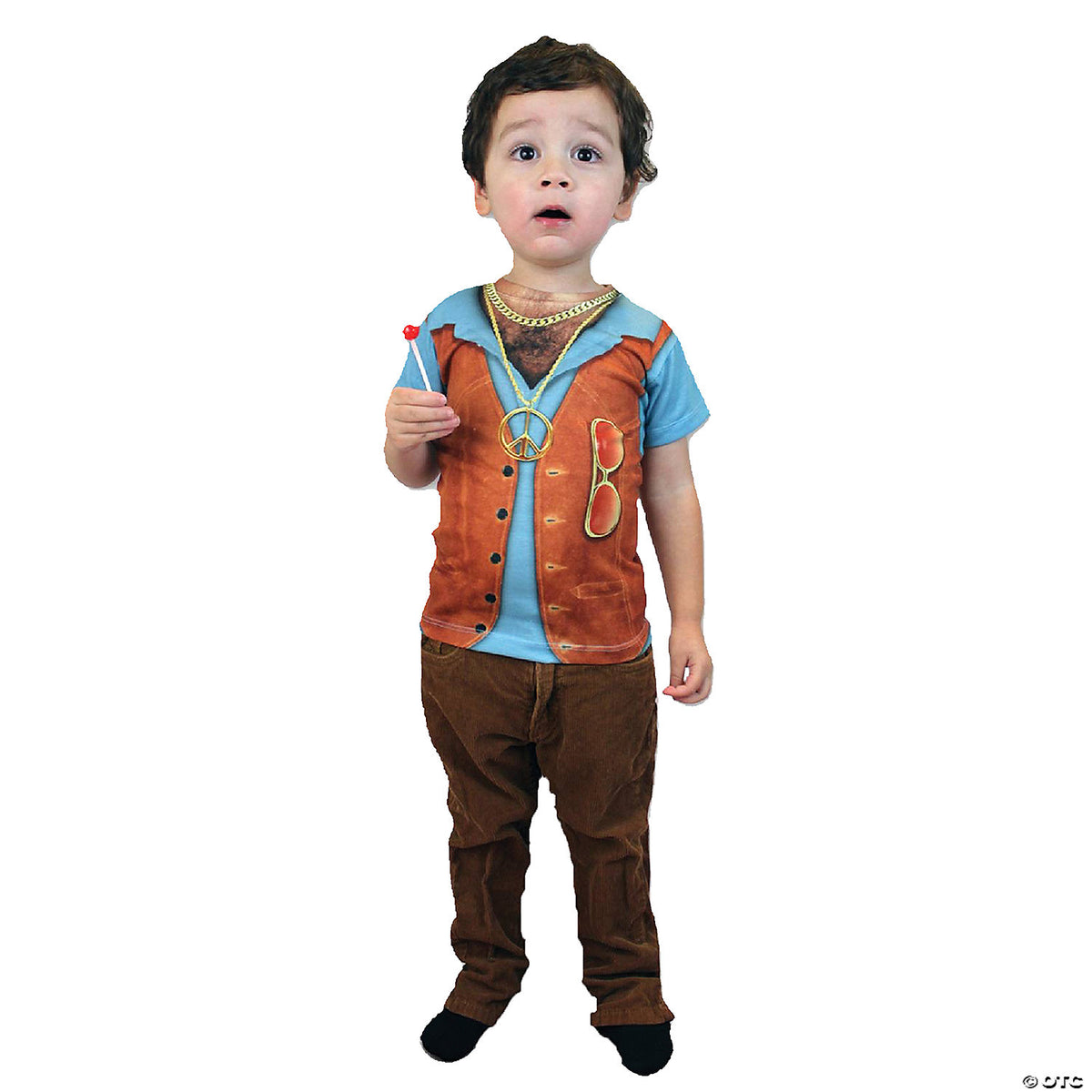 Boy's Hairy Chest Hippie Child Costume