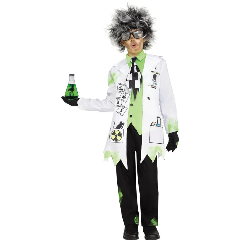 MAD SCIENTIST BOY CHILD COSTUME MD 8-10