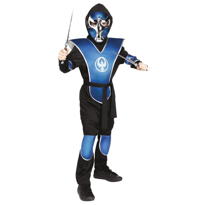 Raven Ninja Blue Childrome Child Costume