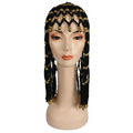 Headdress Black With Gold Beads
