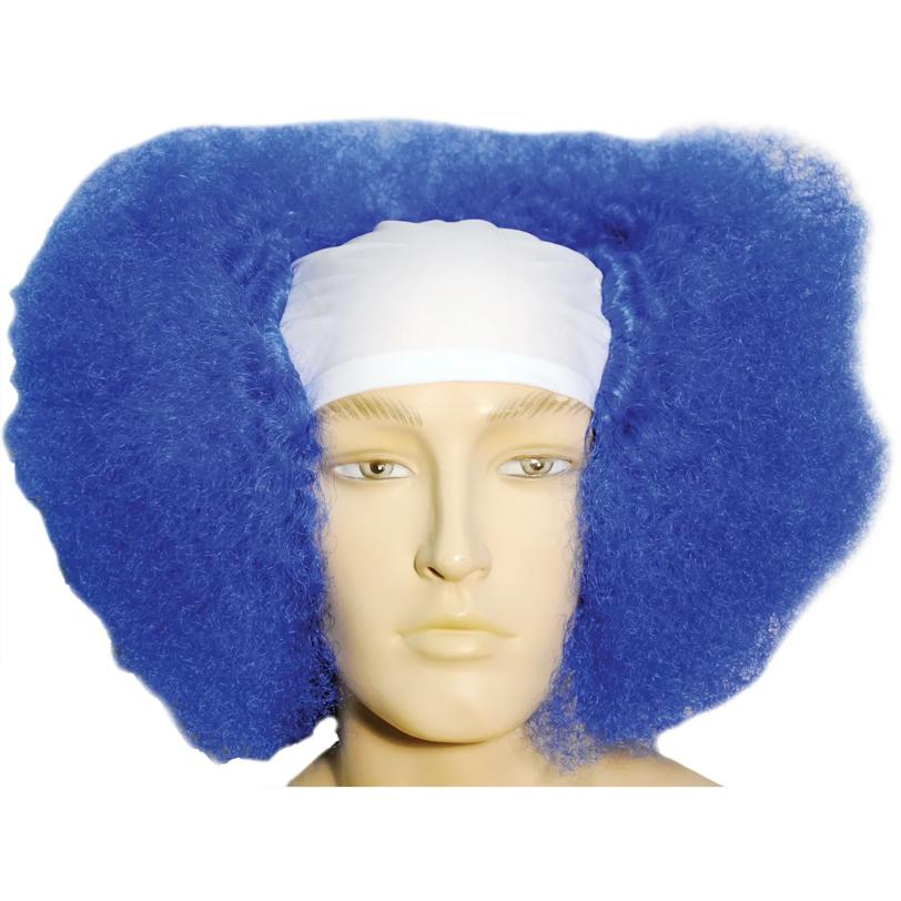 Bald Curly Clown White Front Blue