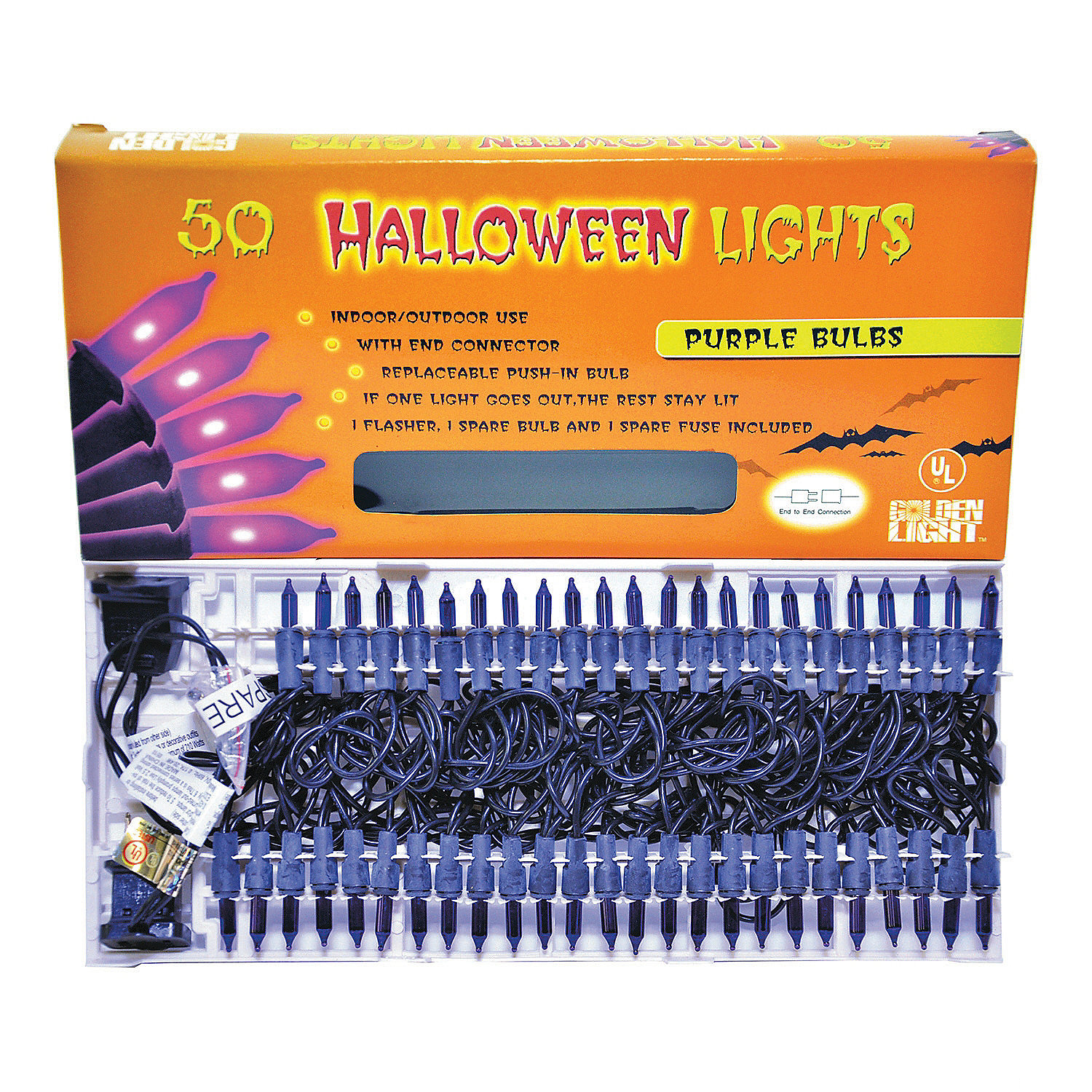 Light Set 50 Purple With Conn