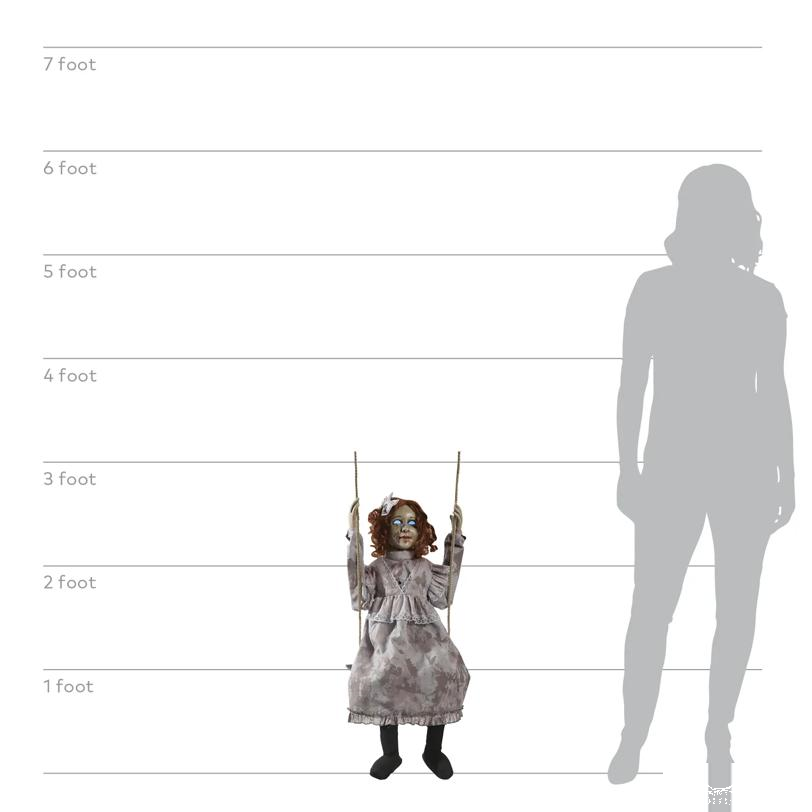 Animated Swinging Decrepit Doll
