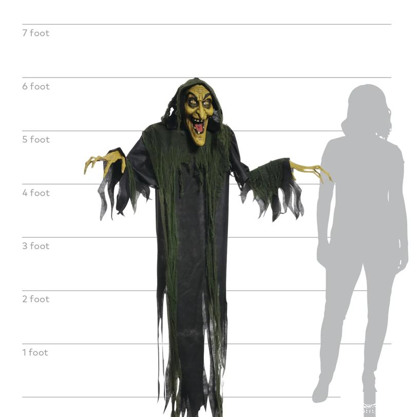 Animated Hanging Witch