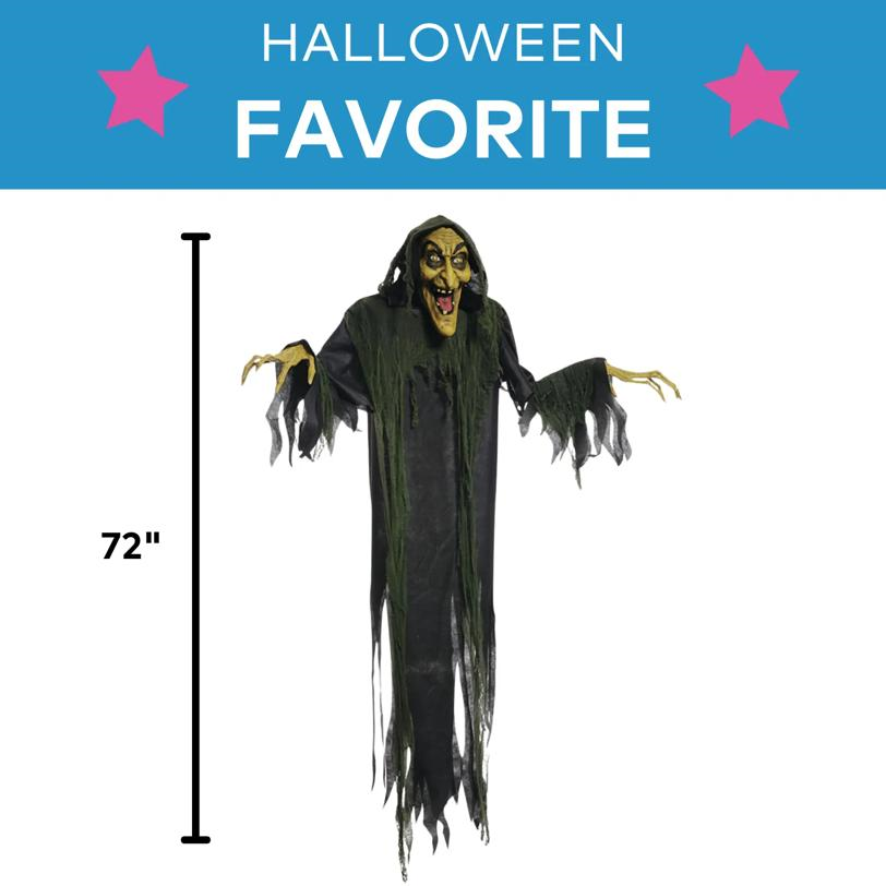 Animated Hanging Witch