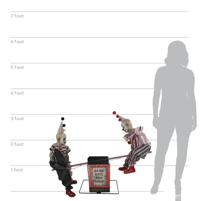 See Saw Clowns Animated Prop