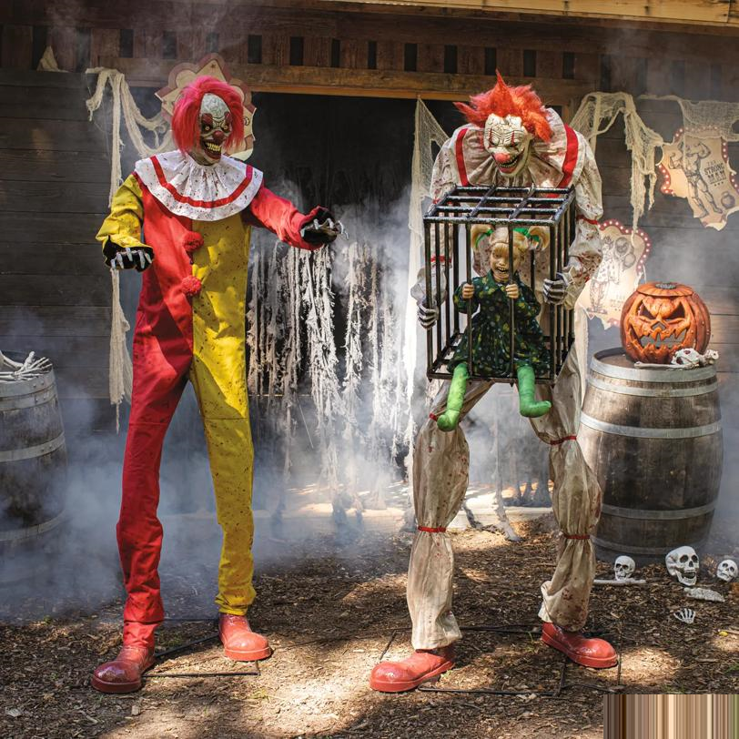 CAGEY THE CLOWN W GIRL ANIMATE