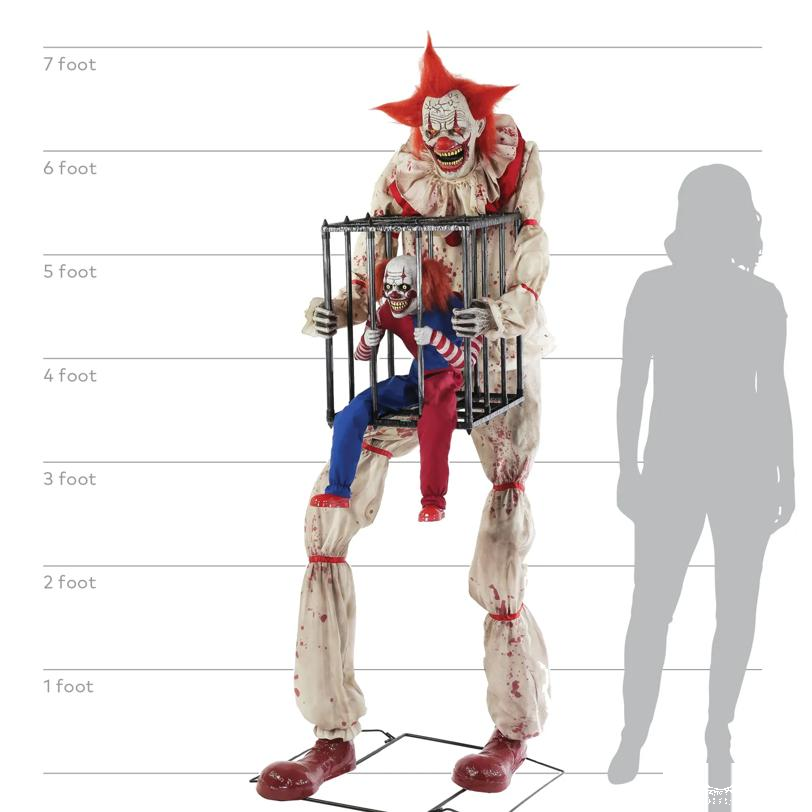 CAGEY CLOWN WITH CLOWN IN CAGE