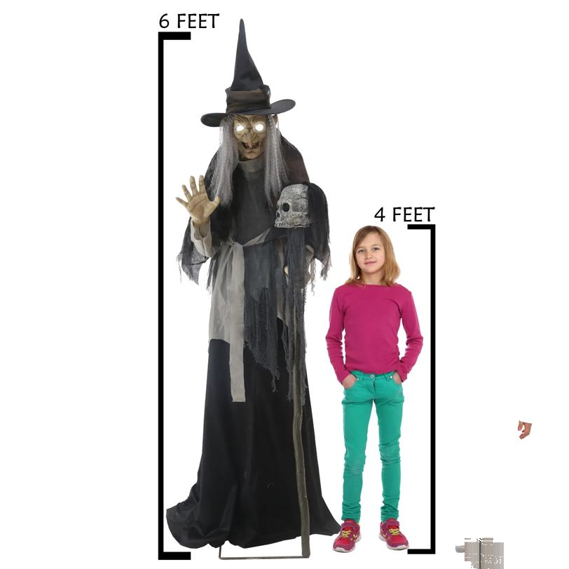 Animated Lunging Haggard Witch
