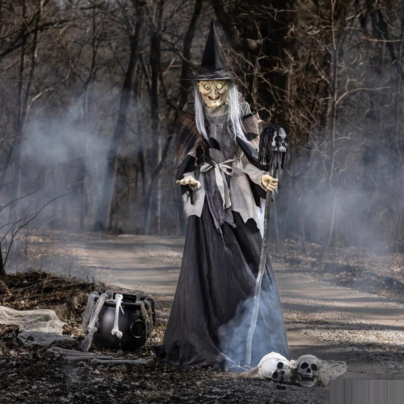 Animated Lunging Haggard Witch