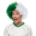 Green And White Sports Wig