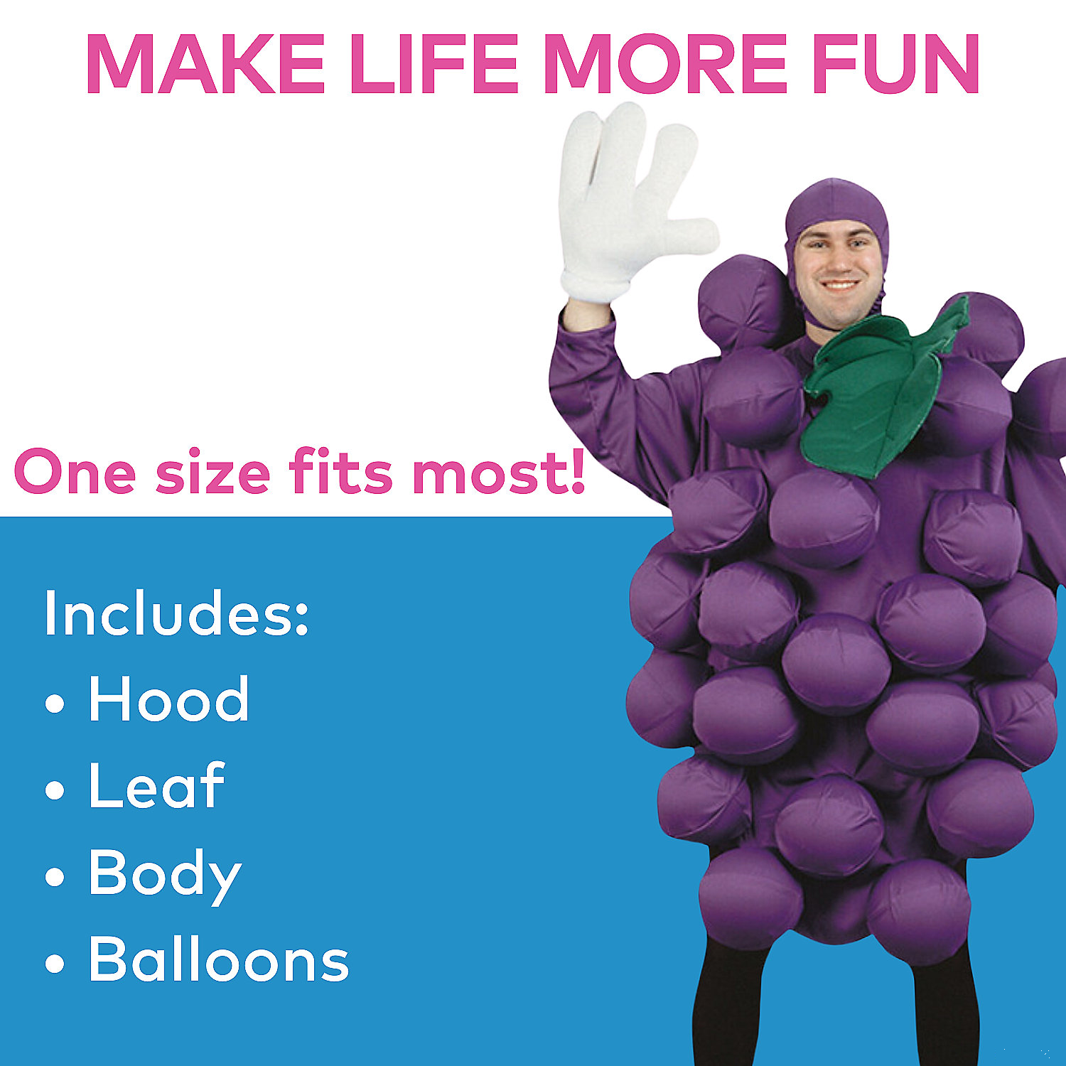 Unisex Purple Grapes Costume