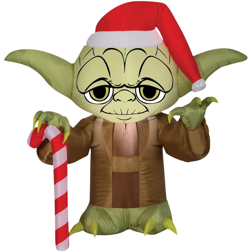 YODA W/SANTA HAT-SM-STAR WARS