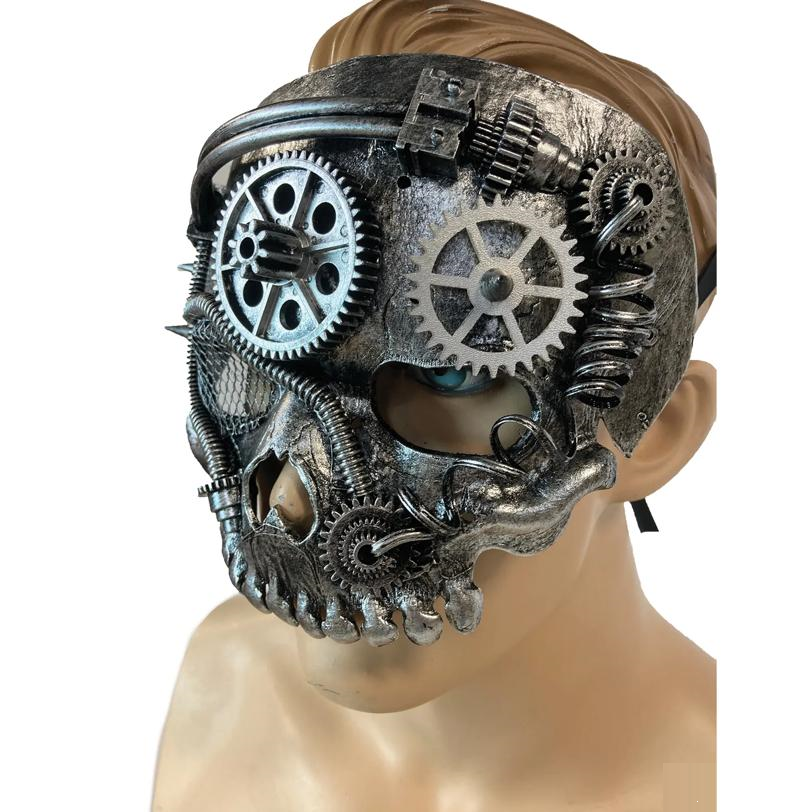 Steam Punk Mask-No Jaw Skeleto