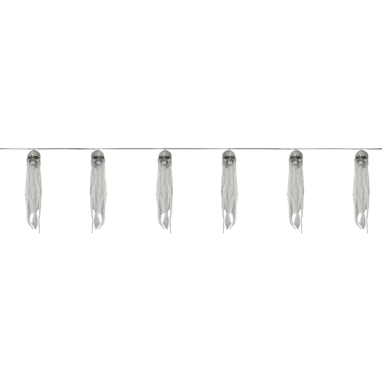 SKULL GHOST GARLAND 60 IN.