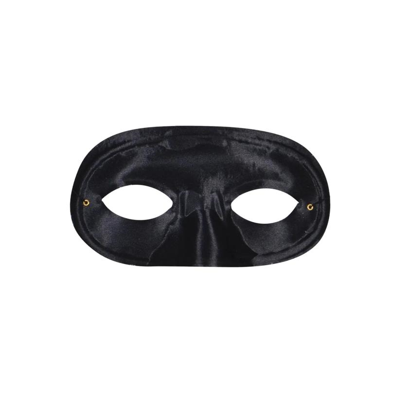 Half Domino Black Mask
