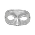 Half Domino Metallic Silver Mask