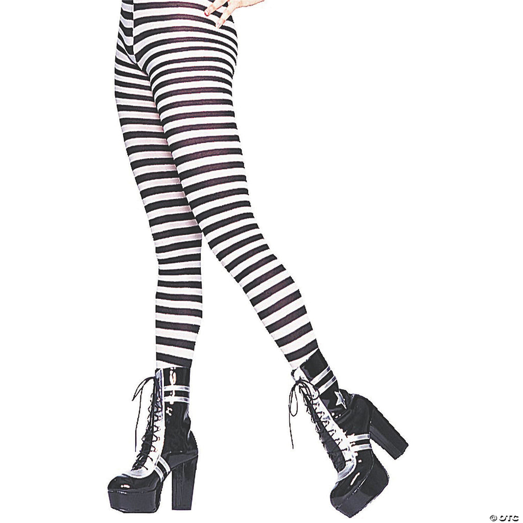 Tights Striped Black White Stockings